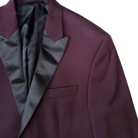Michael Strahan Collection Red Black Diamond Blazer Jacket Sport Coat Sz 40R - Picture 5 of 16